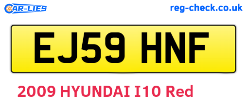 EJ59HNF are the vehicle registration plates.
