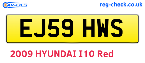 EJ59HWS are the vehicle registration plates.