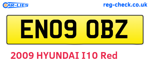EN09OBZ are the vehicle registration plates.