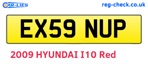 EX59NUP are the vehicle registration plates.
