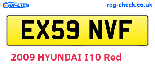 EX59NVF are the vehicle registration plates.