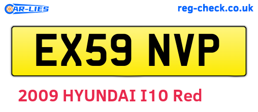 EX59NVP are the vehicle registration plates.