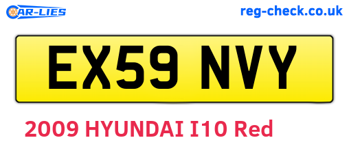 EX59NVY are the vehicle registration plates.