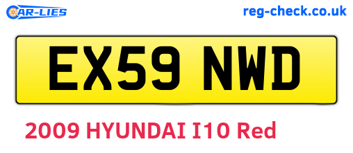 EX59NWD are the vehicle registration plates.
