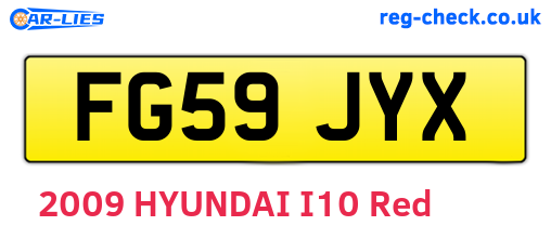 FG59JYX are the vehicle registration plates.