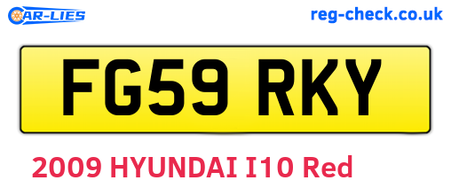 FG59RKY are the vehicle registration plates.