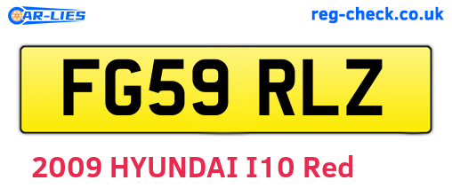 FG59RLZ are the vehicle registration plates.