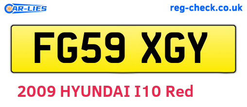 FG59XGY are the vehicle registration plates.