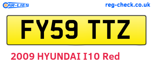 FY59TTZ are the vehicle registration plates.