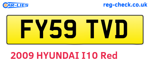 FY59TVD are the vehicle registration plates.