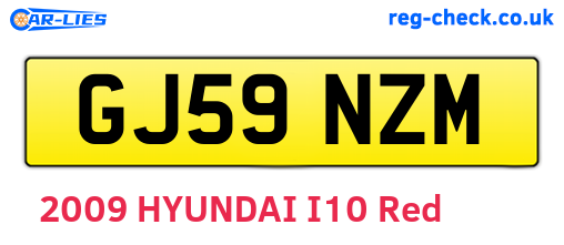 GJ59NZM are the vehicle registration plates.