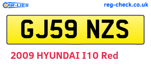 GJ59NZS are the vehicle registration plates.