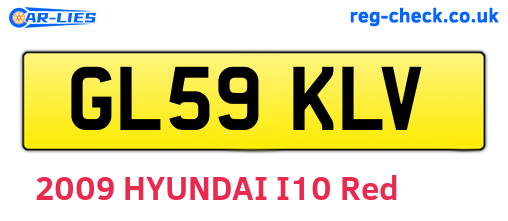 GL59KLV are the vehicle registration plates.