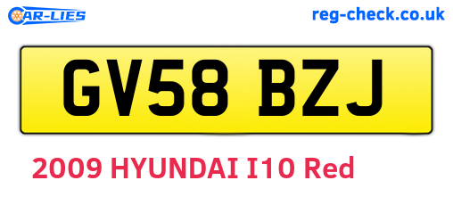 GV58BZJ are the vehicle registration plates.