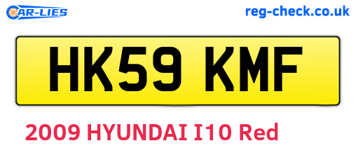 HK59KMF are the vehicle registration plates.