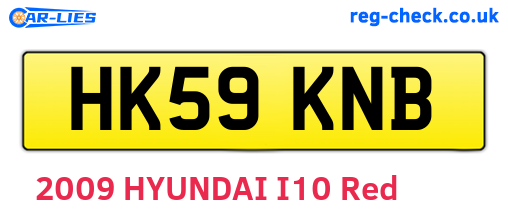 HK59KNB are the vehicle registration plates.