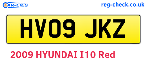 HV09JKZ are the vehicle registration plates.