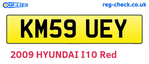 KM59UEY are the vehicle registration plates.