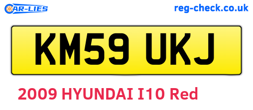 KM59UKJ are the vehicle registration plates.