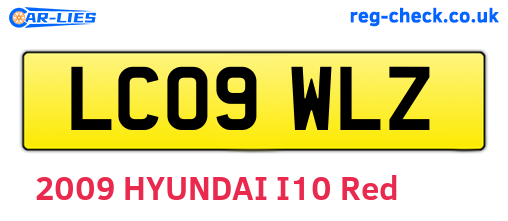 LC09WLZ are the vehicle registration plates.