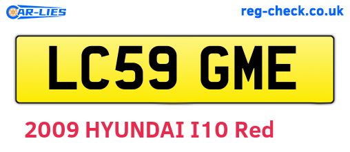 LC59GME are the vehicle registration plates.