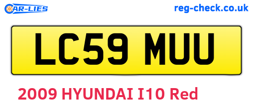 LC59MUU are the vehicle registration plates.