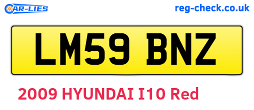 LM59BNZ are the vehicle registration plates.