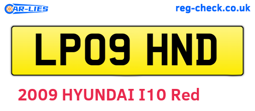 LP09HND are the vehicle registration plates.