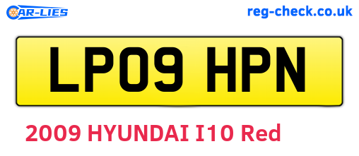 LP09HPN are the vehicle registration plates.