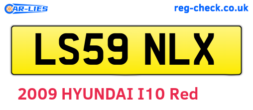 LS59NLX are the vehicle registration plates.