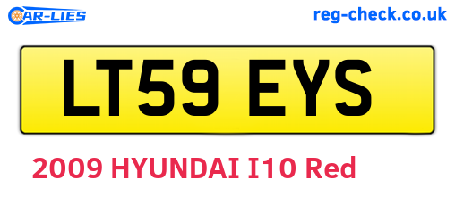 LT59EYS are the vehicle registration plates.