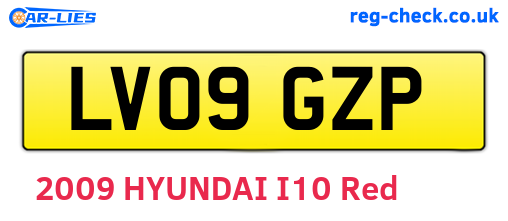 LV09GZP are the vehicle registration plates.
