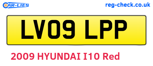 LV09LPP are the vehicle registration plates.
