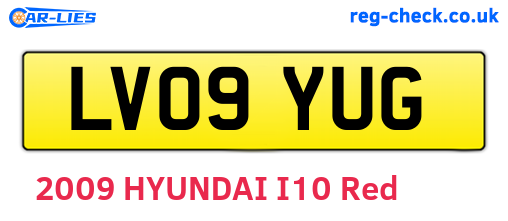 LV09YUG are the vehicle registration plates.