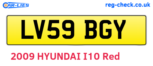 LV59BGY are the vehicle registration plates.