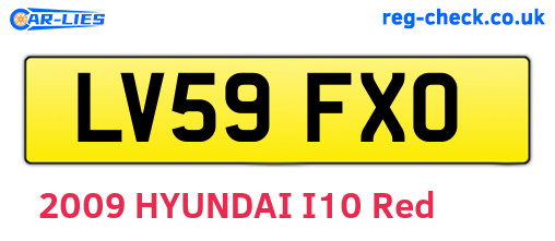 LV59FXO are the vehicle registration plates.