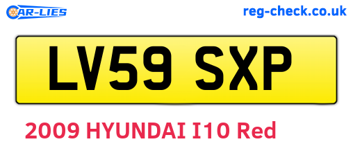 LV59SXP are the vehicle registration plates.