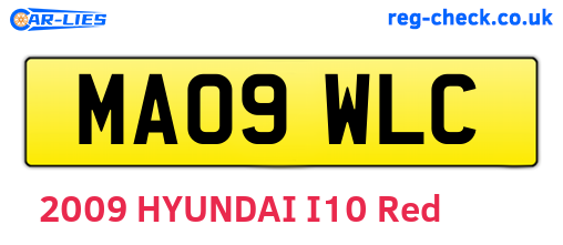 MA09WLC are the vehicle registration plates.