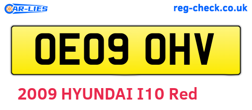 OE09OHV are the vehicle registration plates.
