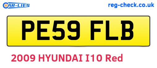 PE59FLB are the vehicle registration plates.