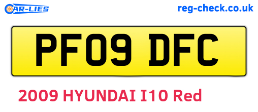 PF09DFC are the vehicle registration plates.