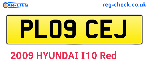 PL09CEJ are the vehicle registration plates.