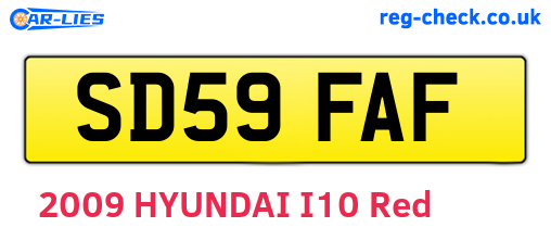SD59FAF are the vehicle registration plates.