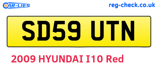 SD59UTN are the vehicle registration plates.