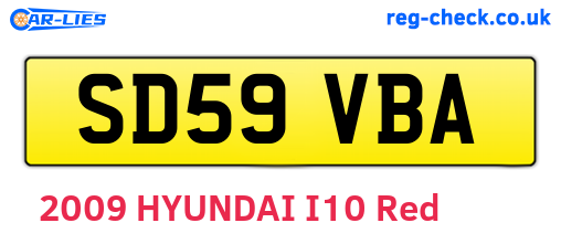 SD59VBA are the vehicle registration plates.
