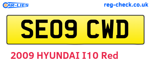 SE09CWD are the vehicle registration plates.