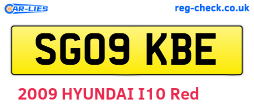 SG09KBE are the vehicle registration plates.
