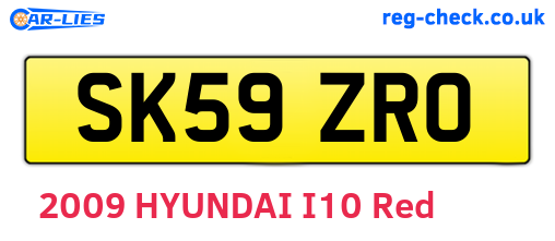 SK59ZRO are the vehicle registration plates.