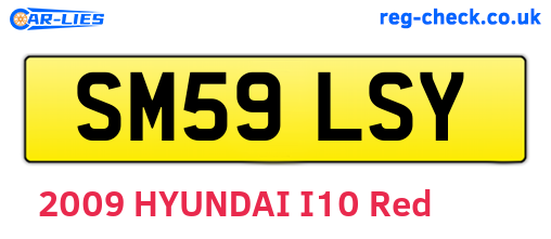 SM59LSY are the vehicle registration plates.