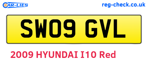 SW09GVL are the vehicle registration plates.